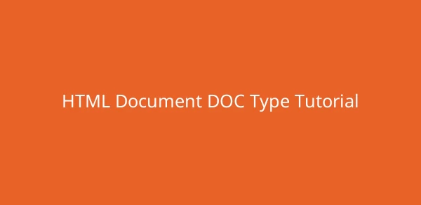 HTML Document DOC Type Tutorial image